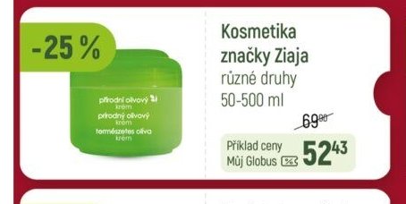 Kosmetika značky Ziaja různé druhy