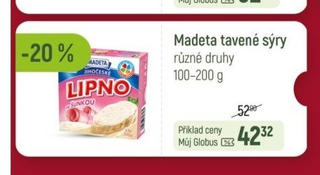 Madeta tavené sýry různé druhy