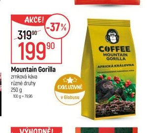 Mountain Gorilla zrnková káva 250 g