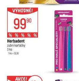 Herbadent zubní kartáčky