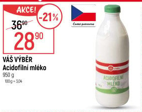 Acidofilní mléko Váš Výběr