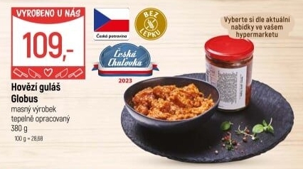 Hovězí guláš ve skle Globus