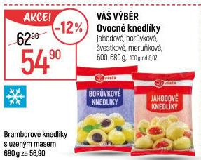 Knedlíky ovocné mražené Váš Výběr