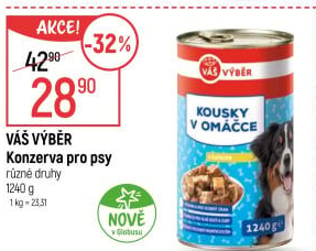 Konzerva pro psy Váš Výběr