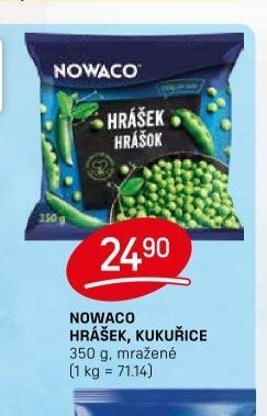 Novaco hrášek, kukuřice