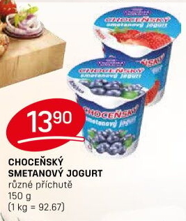 Jogurt smetanový ochucený Choceňský