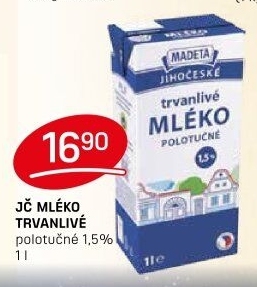 Mléko trvanlivé Jihočeské Madeta - 1,5% polotučné