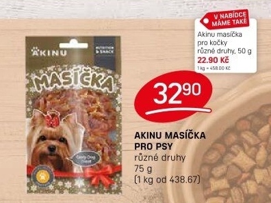 Pamlsky pro kočky Masíčka Akinu