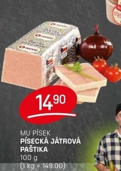 Paštika játrová písecká Maso uzeniny Písek