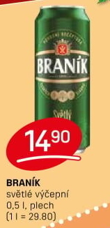 Pivo světlé výčepní 10° Braník