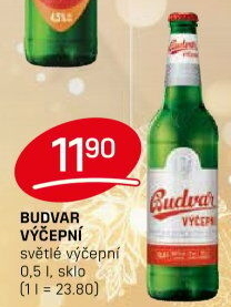 Pivo světlé výčepní Budweiser Budvar