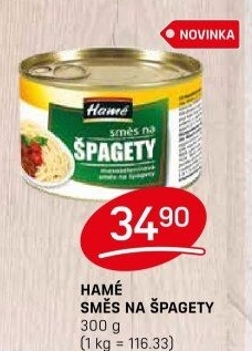 Směs na špagety Hamé - konzerva