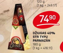 Sýr bez laktózy Džiugas