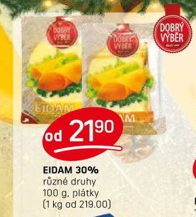 Sýr Eidam 30% Dobrý Výběr