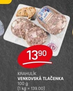 Tlačenka venkovská Krahulík