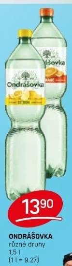 Voda ochucená Ondrášovka