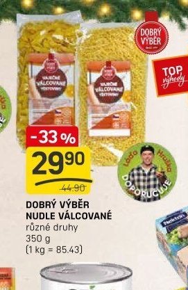 Dobrý výběr nudle válcované různé druhy 350 g