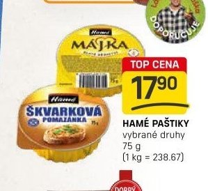 Hamé paštiky vybrané druhy 75 g