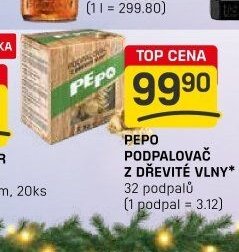 Pepo podpalovač z dřevité vlny 32 podpalů