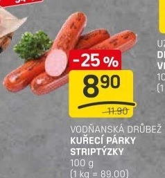 Párky kuřecí striptýzky Vodňanské kuře