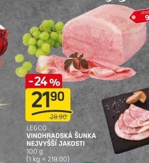 Šunka vinohradská nejvyšší jakosti LE&