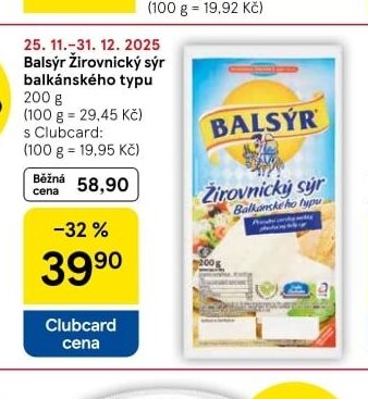 Balsýr Žirovnický sýr balkánského typu