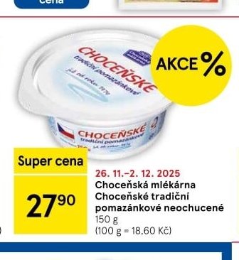 Choceňská mlékárna Choceňské tradiční pomazánkové neochucené