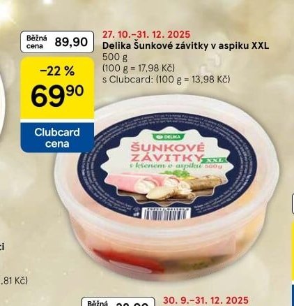 Delika Šunkové závitky v aspiku XXL