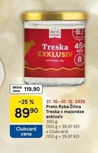 Preto Ryba Žilina Treska v majonéze exklusiv
