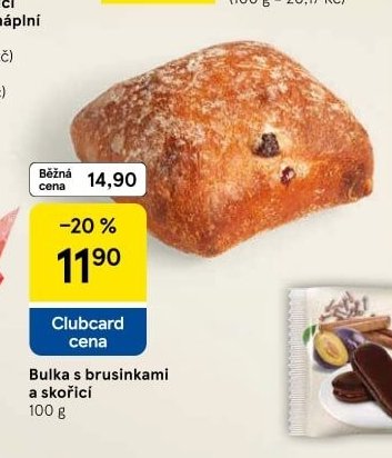 Bulka s brusinkami a skořicí