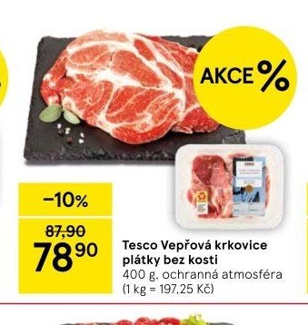 Tesco Vepřová krkovice plátky bez kosti
