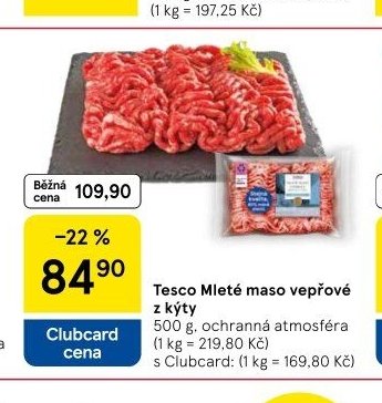 Tesco Mleté maso vepřové z kýty