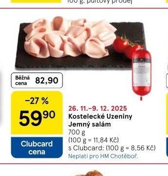 Kostelecké Uzeniny Jemný salám