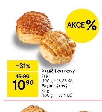 Pagáč škvarkový / sýrový