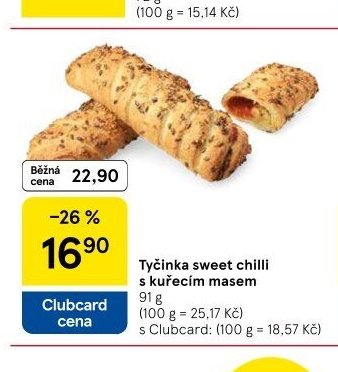 Tyčinka sweet chilli s kuřecím masem