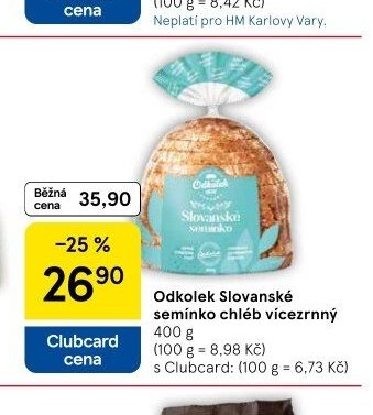 Odkolek Slovanské semínko chléb vícezrnný