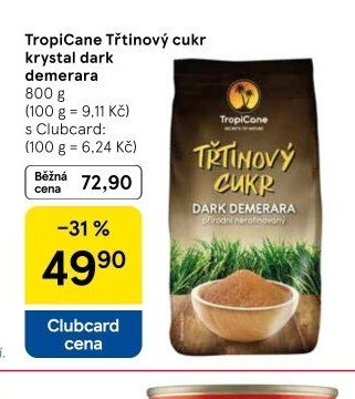 TropiCane Třtinový cukr krystal dark demerara