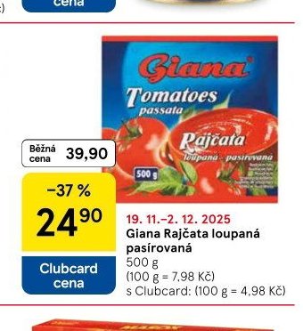 Giana Rajčata loupaná pasírovaná