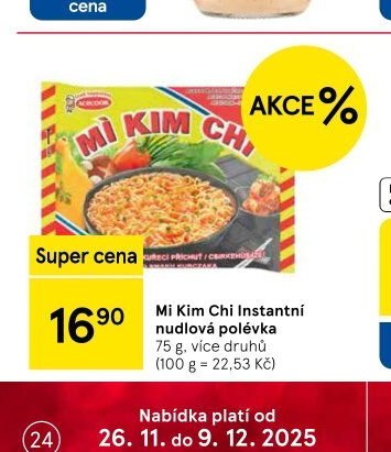 Mi Kim Chi Instantní nudlová polévka