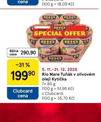 Rio Mare Tuňák v olivovém oleji Kytička