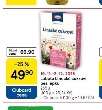 Labeta Linecké cukroví bez lepku