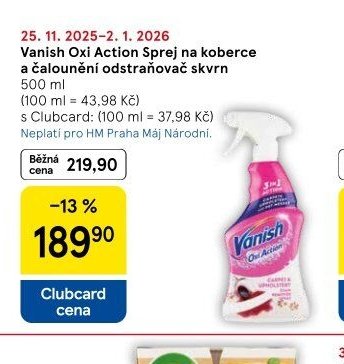 Vanish Oxi Action Sprej na koberce a čalounění