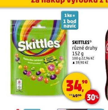 Skittles různé druhy