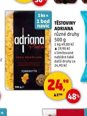 Těstoviny Adriana různé druhy