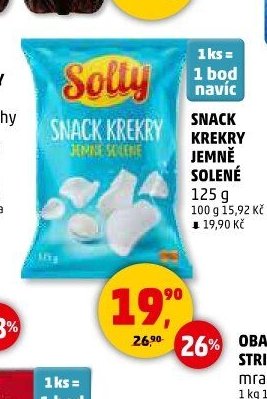 Snack krekry jemně solené Solty