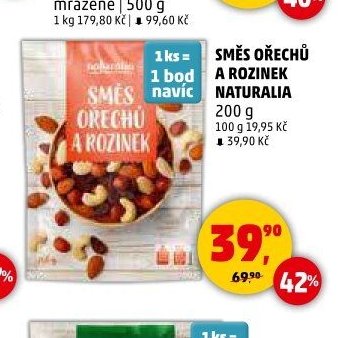 Směs ořechů a rozinek Naturalia