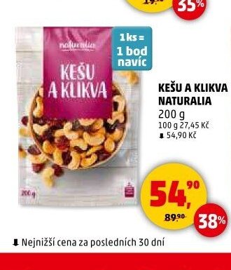 Kešu a klikva Naturalia
