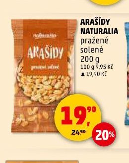 ARAŠÍDY NATURALIA pražené solené 200 g