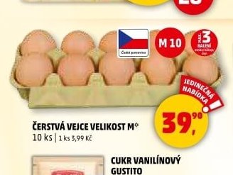 Čerstvá vejce velikost M
