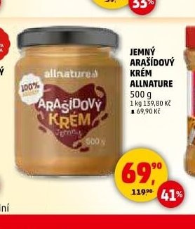 Arašídový krém Allnature
